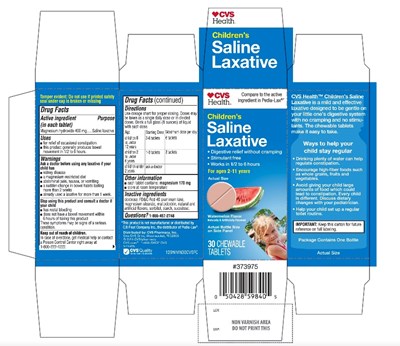 Cvs Health Childrens Saline Laxative 30 Chewable Tablets (Pedia Lax Chewable Tablets 30 Ct Carton)